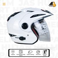 Gambar Helm RN Double Visor Putih mirip Ink t1 dari PUSAT SAUNA SUIT Kota Bandung 2 Tokopedia
