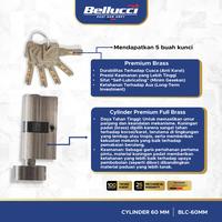 Gambar Bellucci Cylinder Kunci Pintu Rumah 60mm TT-ET Kunci Silinder Kuningan Teknologi Self-Lubricating - BLC-60MM-TT-ET-TN dari ONASSIS BELLUCCI OFFICIAL Kota Tangerang 4 Tokopedia