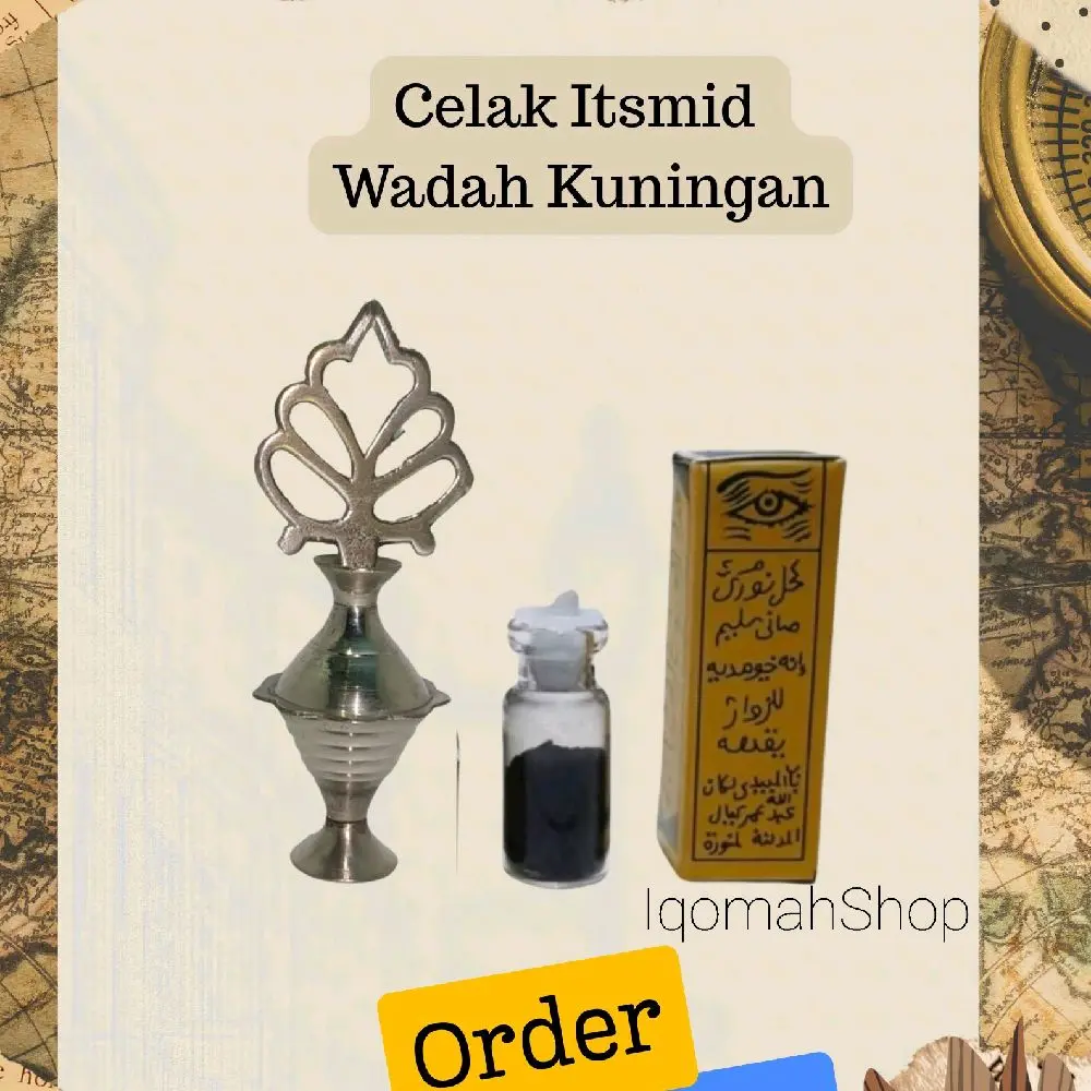 Celak bubuk itsmid kohl noor dan wadah kuningan Eyeliner