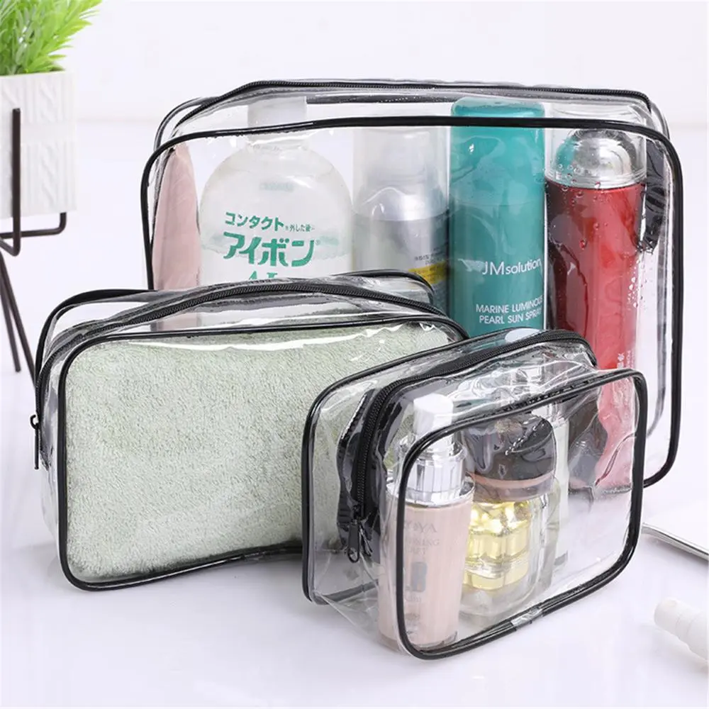 Túi Đựng Đồ Vệ Sinh Cá Nhân, Chất Liệu PVC, Chống Thấm Nước, Có Khóa Kéo, Trong Suốt, Túi Đựng Đồ Trang Điểm, Túi Đựng Mỹ Phẩm, Bảo Vệ Môi Trường