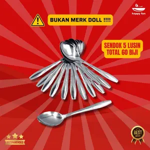 (Murah Meriah Paket Sendok 60 pcs) OBRAL  PAKET SENDOK STAINLESS STEEL POLOS DAPAT 60PCS/5LUSIN. BISA COD!!! BUKANN MERK DOLL!!
