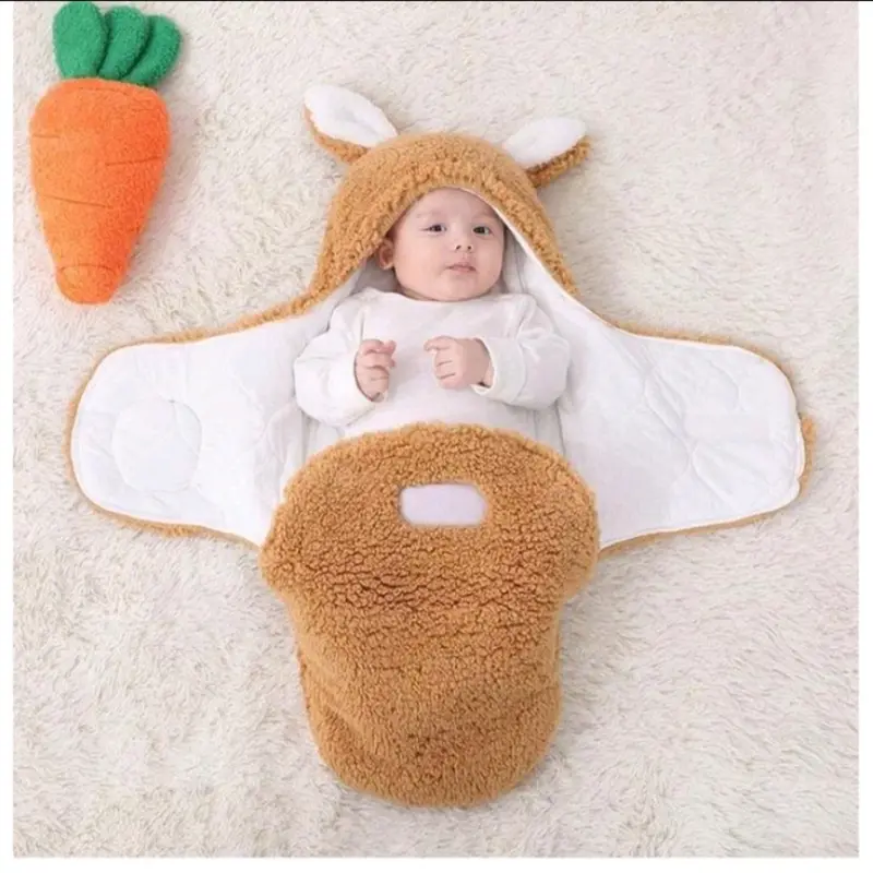 selimut bayi bedong instan motif kelinci 0