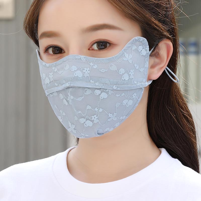 Mặt Nạ Chống Nắng, Chất Liệu Lụa Lạnh, UPF50 +, Chống Tia UV, Làm Mát, Nhanh Khô, Thời Trang 7