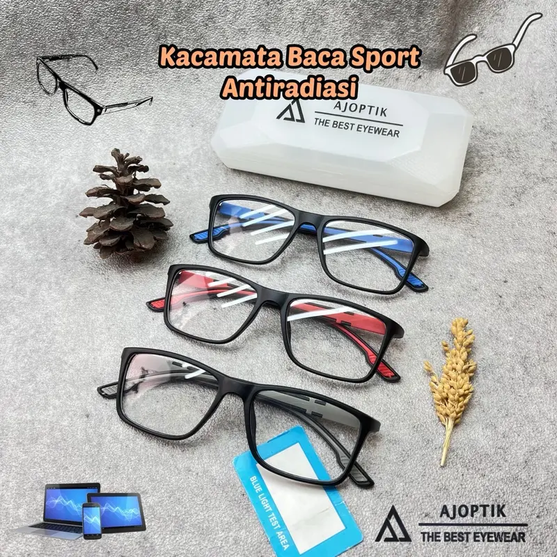 Kacamata Baca Antiradiasi sport Kekinian 0