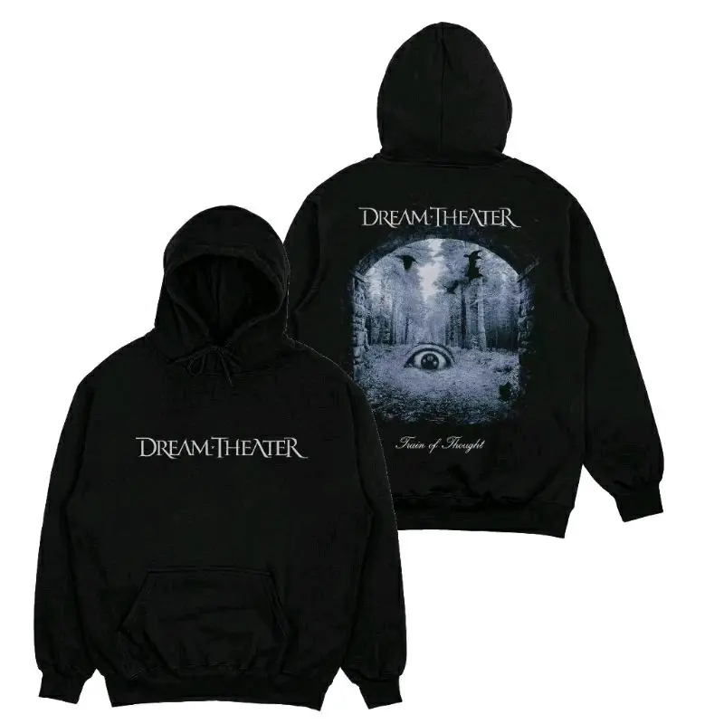 Sweater Hoodie Hitam Jumper Distro Dream Teather Unisex Bahan Fleece Cotton Tebal High Tangan Panjang Pria Wanita Nyaman Sablon Keren basic lokal