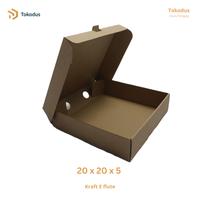 Gambar Kotak Dus Pizza Hampers Kado 20x20x5 cm Kraft E-flute Innerbox  - Tokodus TKI dari Tokodus TKI Kab. Bandung 4 Tokopedia