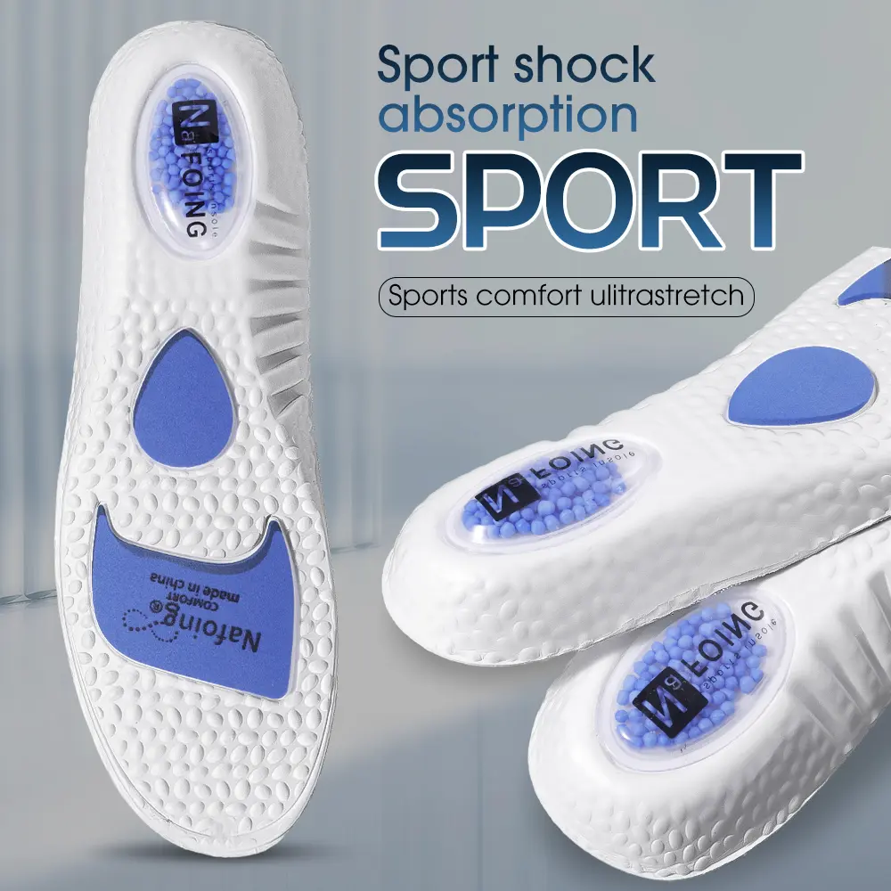 Đế Hấp Thụ Sốc Thể Thao 4D Cho Nam Và Nữ, Giày Hỗ Trợ Vòm EVA Thoáng Khí, Đệm