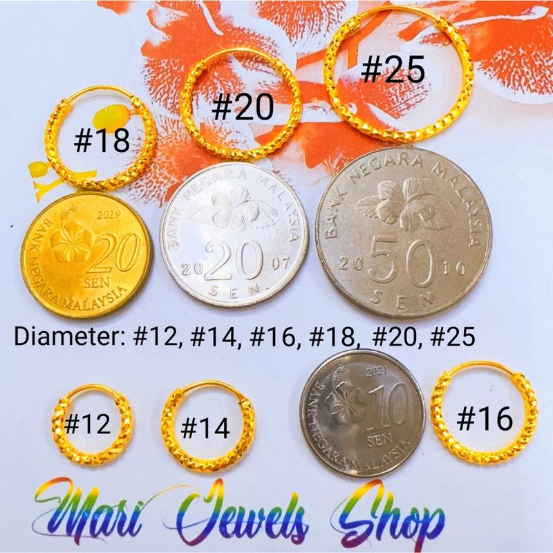 EMAS BANGKOK (E2) MURAH HARGA KILANG HOOP/LOOP EARRING CHILDREN ...