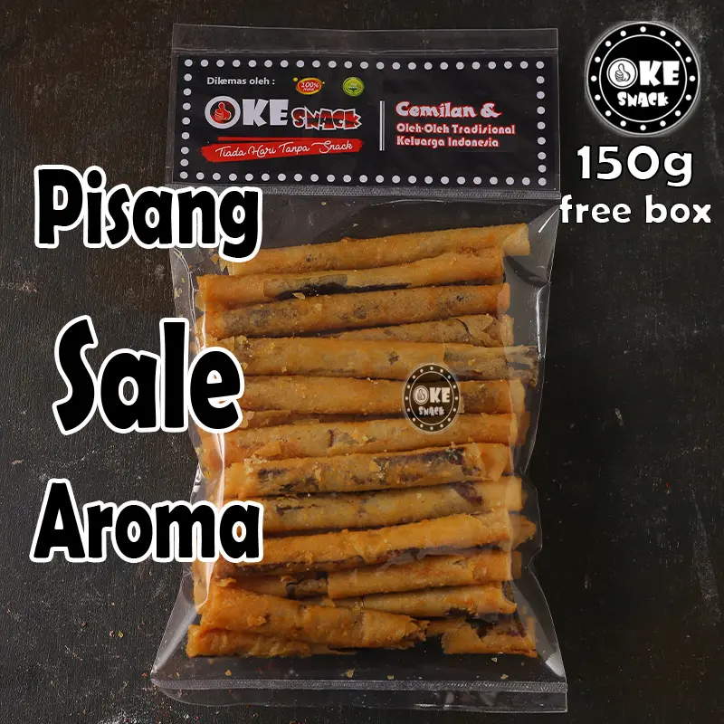 Sale Pisang Aroma 150 gram Cemilan Manis Gurih Karamel Coklat Food Snacks