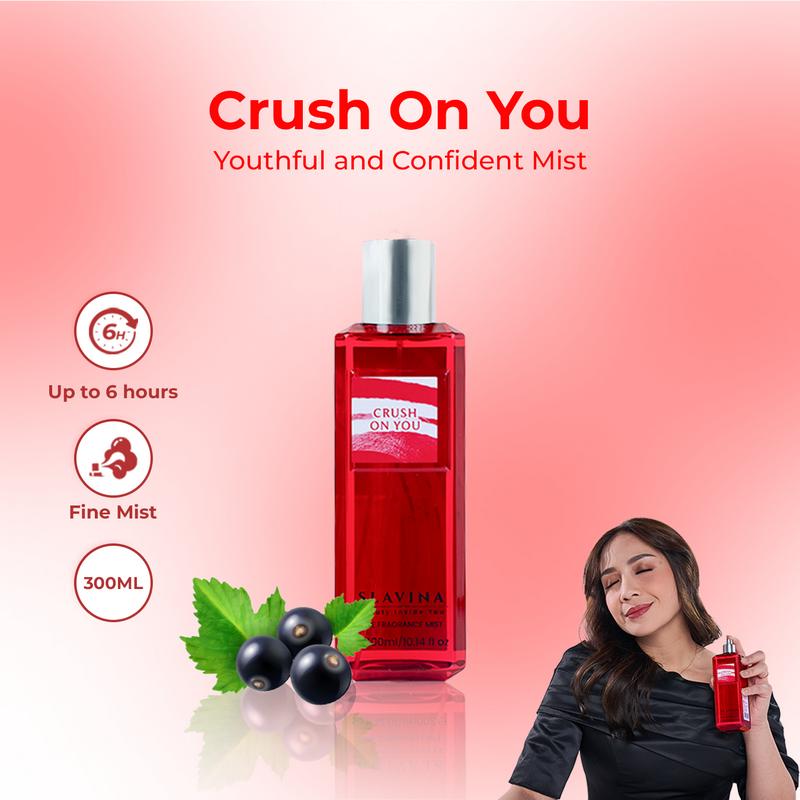 SLAVINA Body Mist Crush On You | Parfum Wanita Tahan Lama Wangi Elegan dan Manis Body Mist Viral ala Nagita Slavina 0