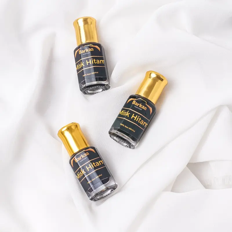 Barkaa Perfume - Minyak Wangi MISK MISIK HITAM Bibit Murni Asli Original Non Alkohol 3X6ml 2