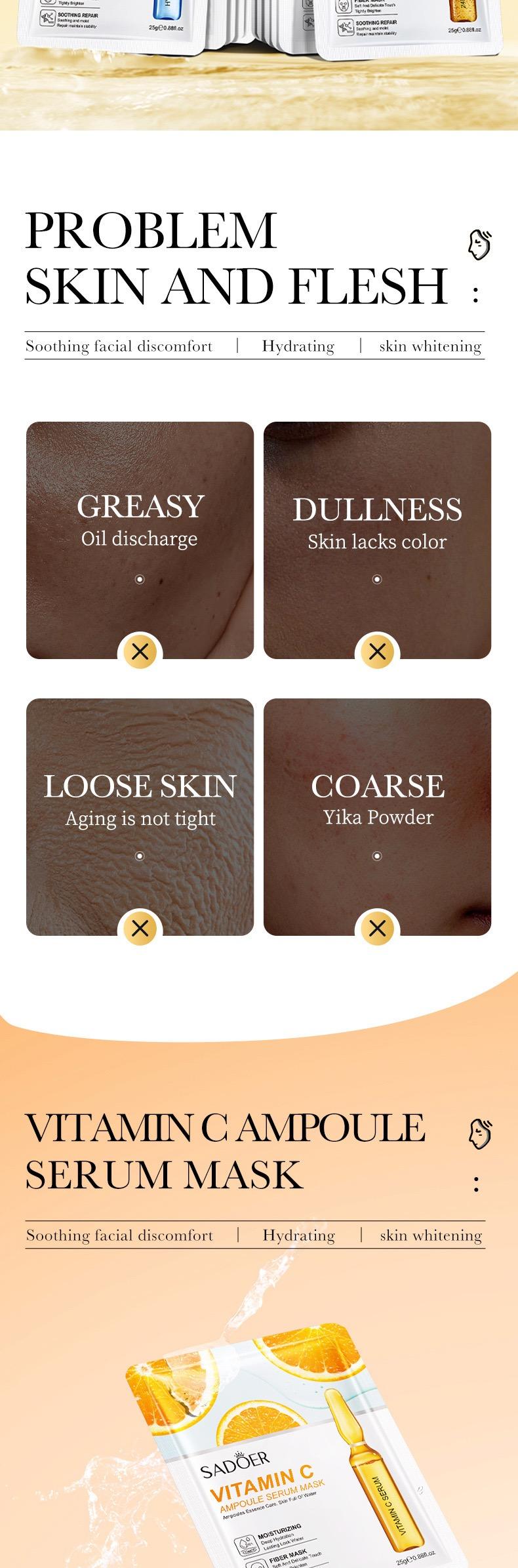 Product Introduction of SADOER Organic Face Mask, Hydrating, Moisturizing, Brightening, Soothing, Cruelty-Free 7