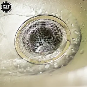 5/7/9/11cm Kitchen Sink Filter Stainless Steel Mesh Strainer Filter Bathroom Sink Strainer Drain Hole Filter Trap Waste Screen