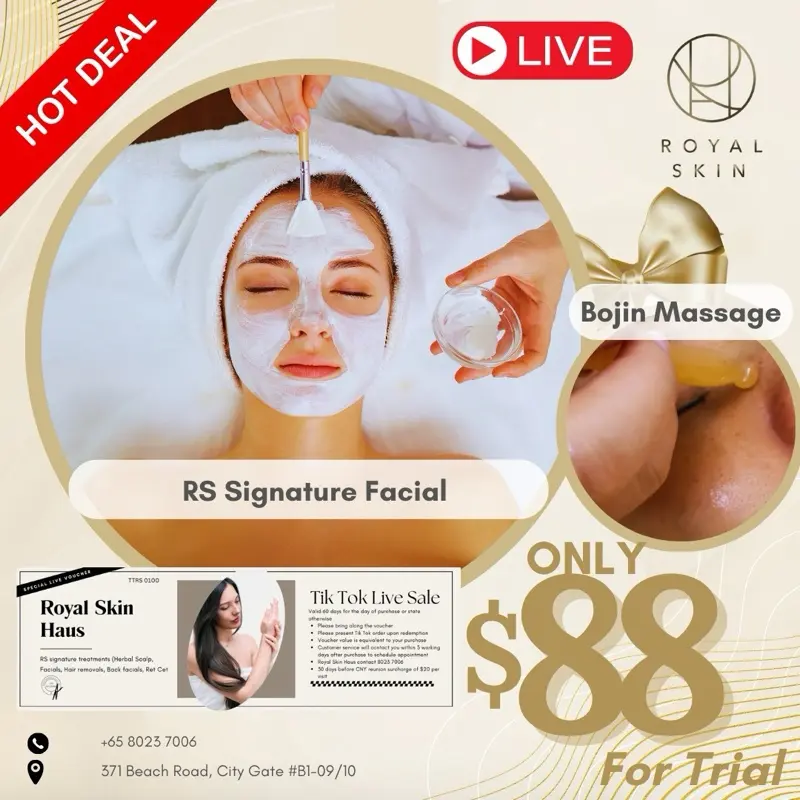 RS Signature facial and RS Bojin DeepSculpt Treatment & Massage