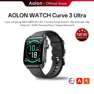 【Amoled】Aolon Curve 3 Ultra Jam Tangan Smartwatch 45mm Layar AMOLED 60Hz Tombol Kustom Telepon Bluetooth Pemantauan Tidur Tahan-Air-1ATM-Olahraga Diskon 50% Cicilan 0% Tenor 3 Bulan