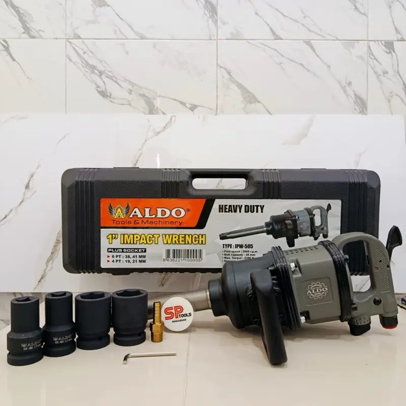 ALAT PEMBUKA BAUT TRUCK AIR IMPACT WRENCH 1" 1 INCH PANJANG LONG ALDO
