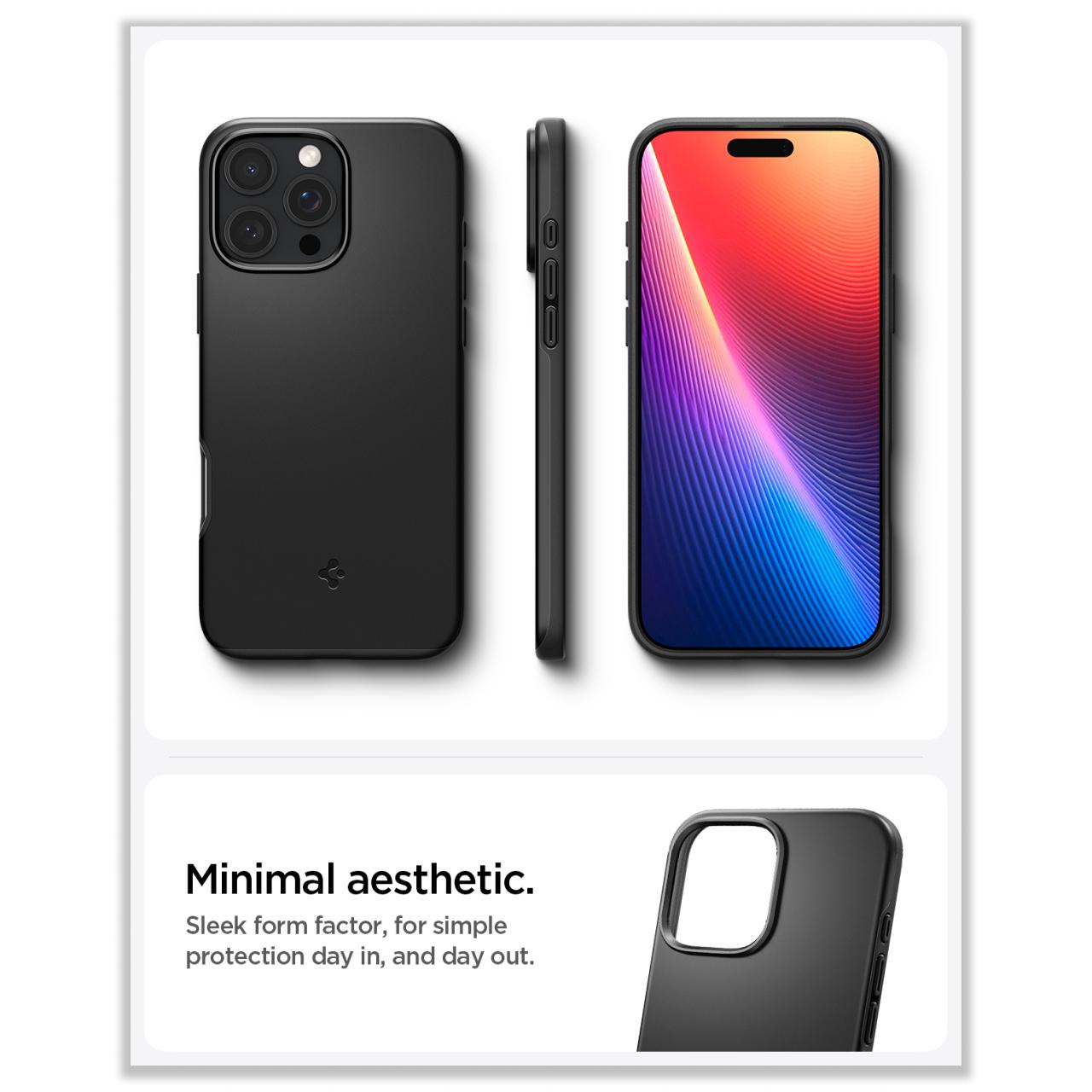 Case iPhone 16 Series Pro Max Plus Spigen Thin Fit MagFit MagSafe Anti Shock Crack Slim Matte Casing