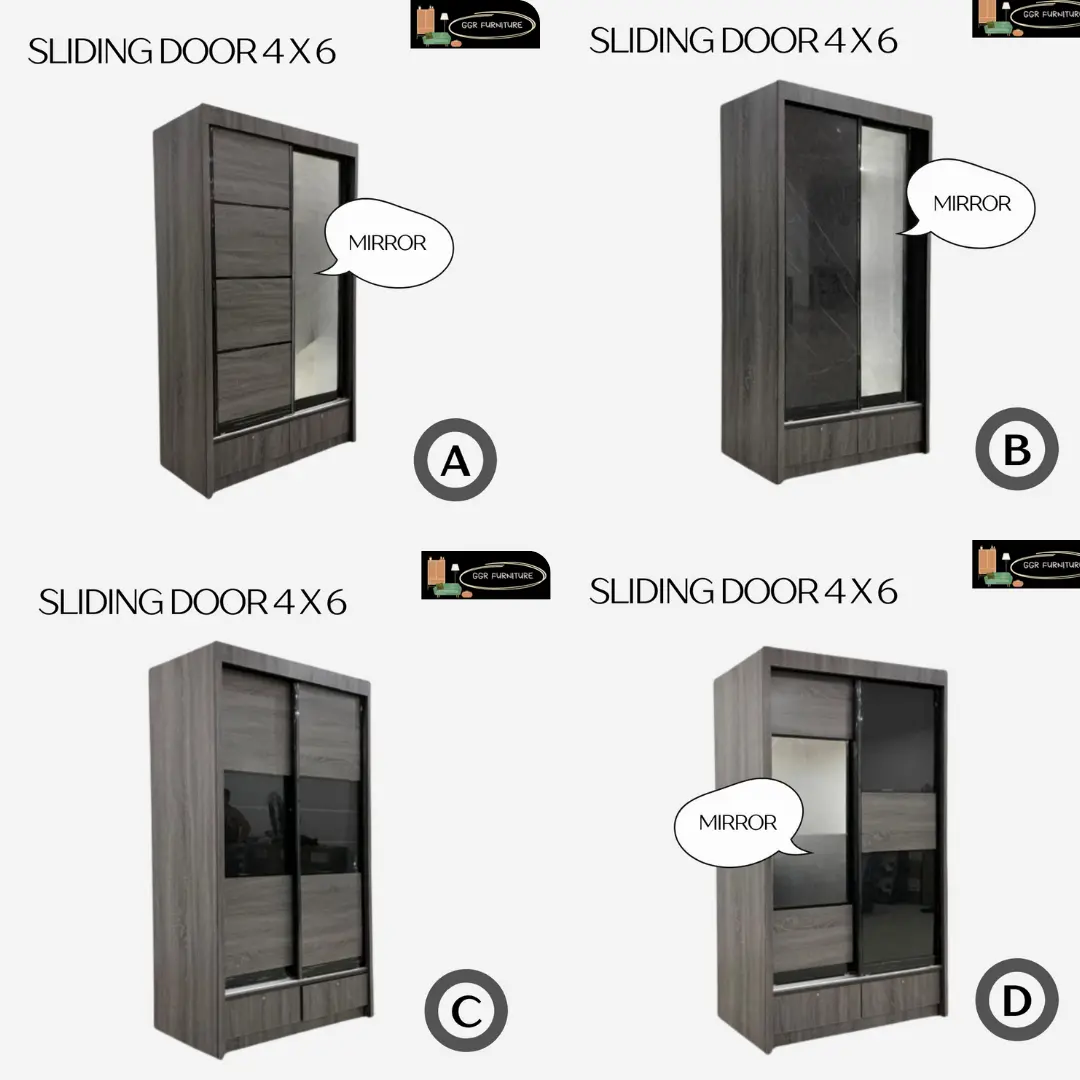 GGR Furniture 4 Feet Solid Sliding Door Wardrobe
