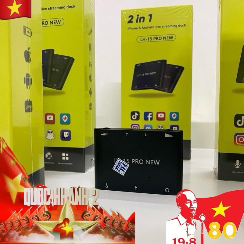 Box LT15 livestream STEREO mới nhất LT15 PRO bản nâng cấp 2024 Dùng cho IP và Type C đầy đủ dây kết nối màu đen Phụ Kiện USB Type-C Multicoloured