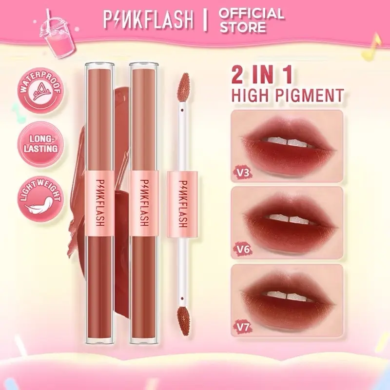 PINKFLASH DUO LIPGLOSS (LIPSTICK WATERPROOF)