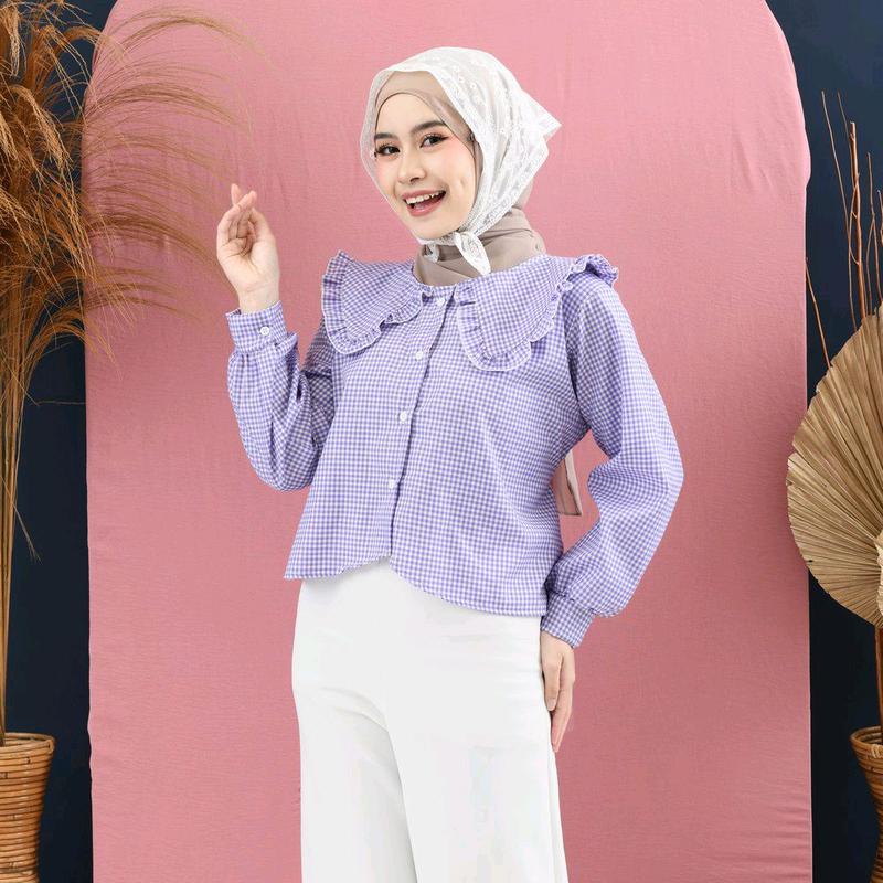 kemeja crop // crop top // atasan crop // atasan korea 5