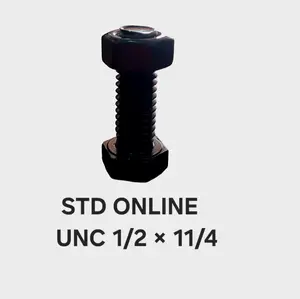 Baut +Mur Warna Hitam 1/2" x 11/4" Kunci 19 /BAUT RODA TRAKTOR QUICK