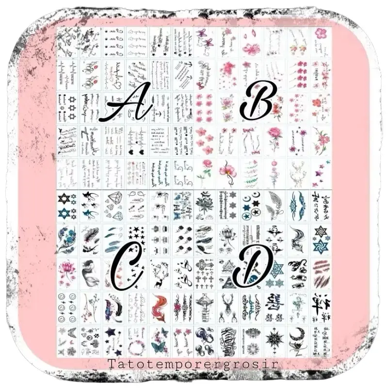 ISI 2 PAC (BISA COD) Tattoo Temporary Sticker Tato Temporer WaterProof variasi suka-suka Tubuh Kering