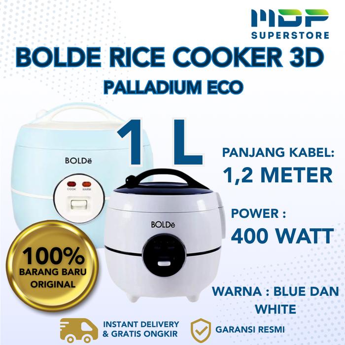 Gambar RICE COOKER BOLDE SUPER COOK 3D PALLADIUM ECO 1L (BLUE/WHITE) dari mdpsuperstore Kota Palembang Tokopedia