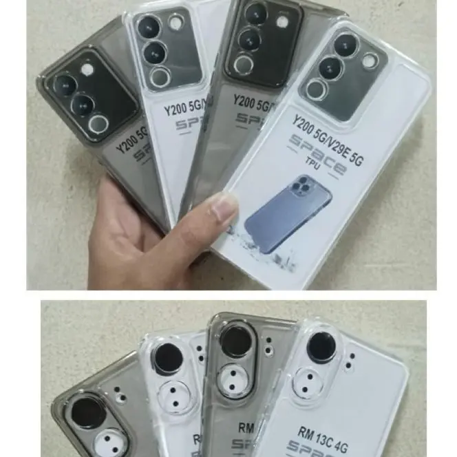CLEAR CASE FOR SAMSUNG A02 A03 A04 A10 A11 A13 A14 A20 A21S A22 A23 A24 A30 A31 A32 A33 A34 A50 A53 A54 A70 A71 A72 A73 S21FE S22 S22+ S23 S23ULTRA Hitam  Transparan Softcase 4