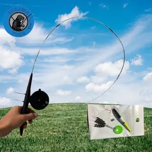 BLACK MAMBA - Satu set joran spesial microfishing super lentur 100cm / 120cm rangkaian pancing