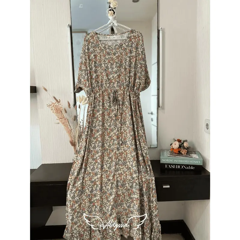 Maternity Dress 3 in 1 Zaynab Series |  Daster Infus  Lahiran Hamil Menyusui Bumil Busui | Nursing Wear | Nursery Dress| Baju Melahirkan Jumbo Kancing Bahu Bukaan Atas Semata Kaki Tali Depan Cantik Kekinian Rayon Premium Kehamilan Katun Nyaman Multipak 4