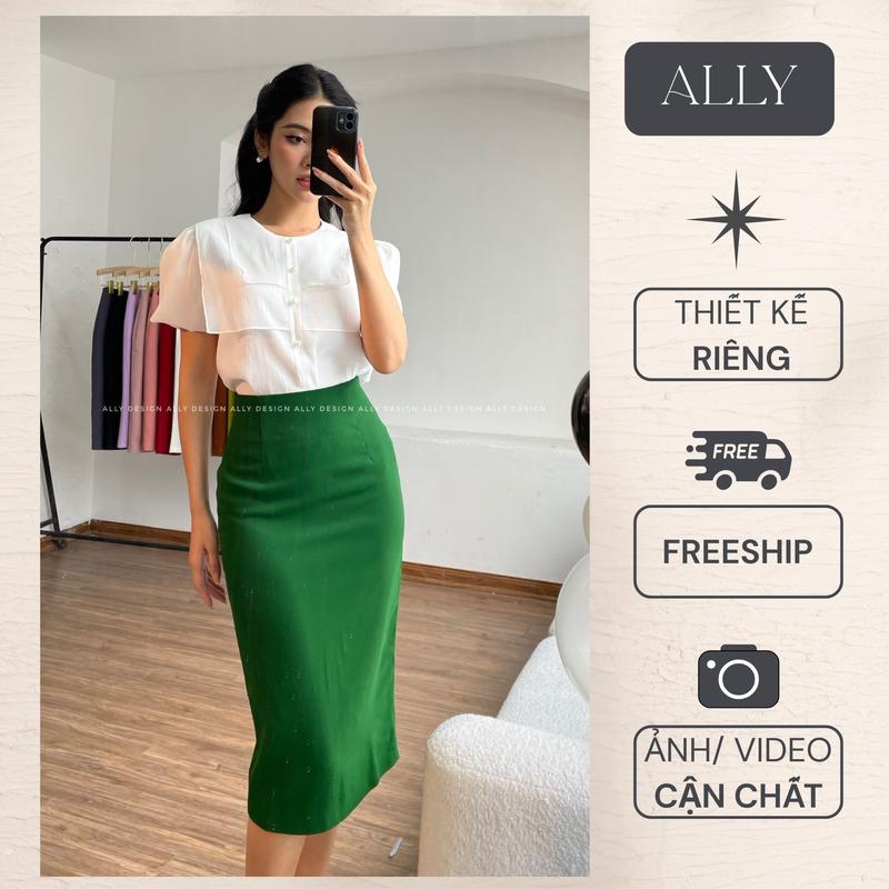 Ally design - Chân váy bút chì ôm chất Tuytsi Hàn 2 lớp, lên form đẹp bảng màu 24 màu trơn đa dạng