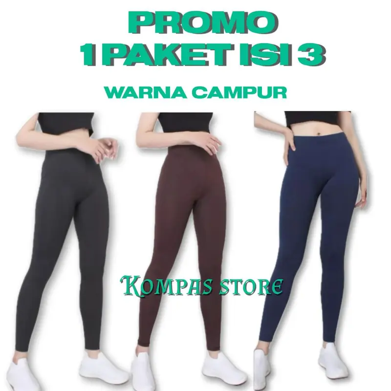 PROMO BELI 1 PAKET dapat 8PC LEGGING PANJANG WANITA/CELANA LEGGING COD 01 2