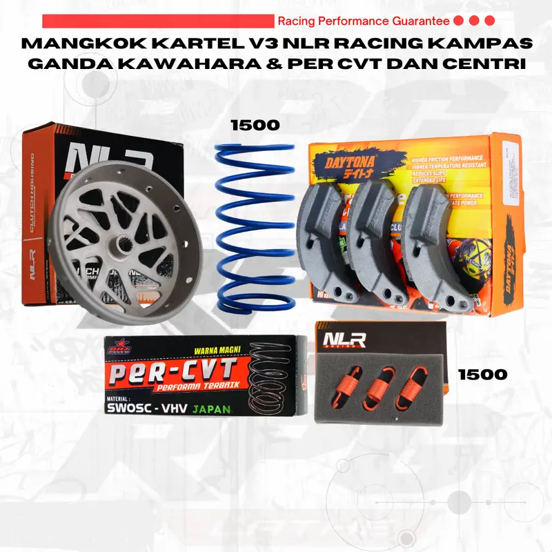 Paket upgrade kirian mangkok ganda racing v3 kartel anti gredeg 1