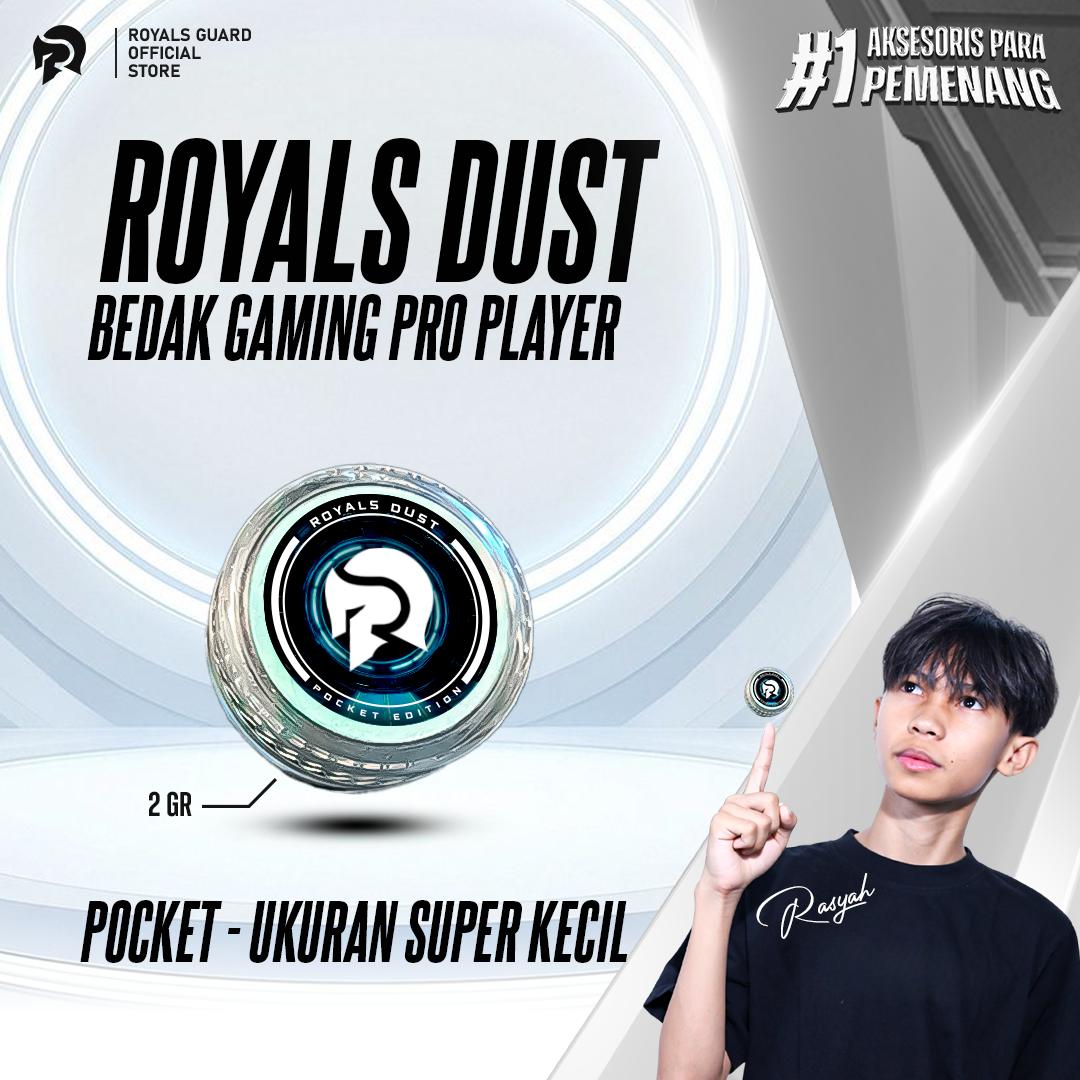 Royals Dust Bedak Gaming Mobile Premium x Rasyah Rasyid UKURAN MINI made with Nano-Technology solusi dari bedak tabur yang bikin berantakan Royals Dust Bedak Gaming Mobile Premium x Rasyah Rasyid UKURAN MINI made with Nano-Technology solusi dari bedak tabur yang bikin berantakan