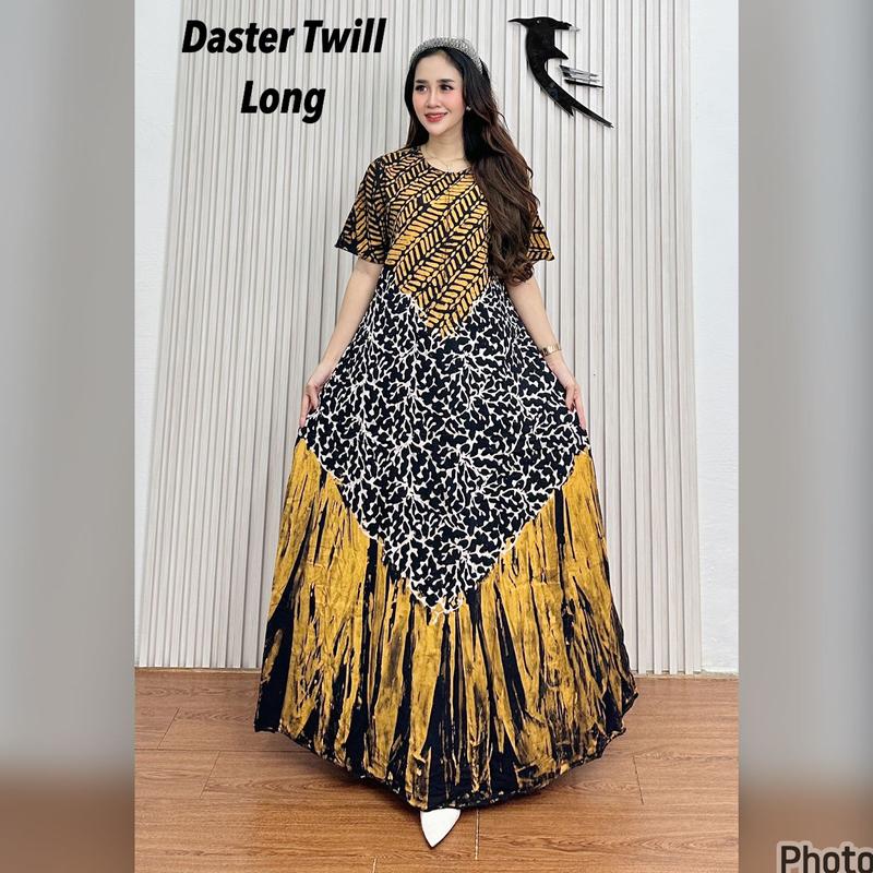 [Juragan Daster Twill] Daster Twill Ori Semata Kaki / Daster Long Cap Malaman Size Standar Ld 105 Pb 130 Busui Ada Tali Samping By. Batik Hudhud 0