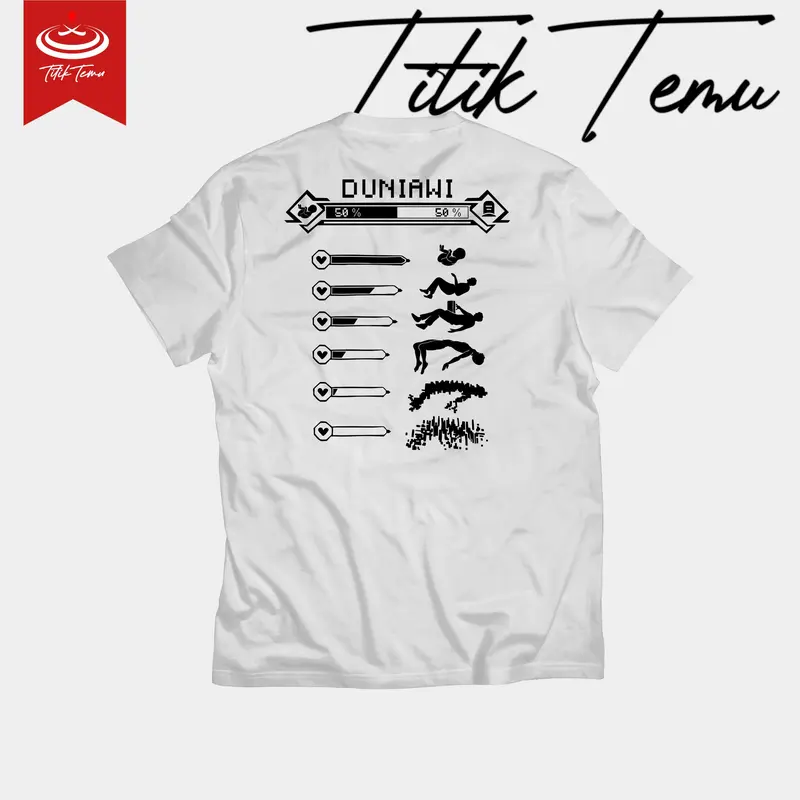T-Shirt Titik Temu - DUNIAWI 6 |  Kaos Katun Combed 24s Baju Distro Pria Wanita Katun 5