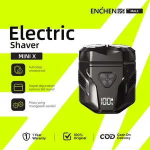 【Official Live】ENCHEN Mini X Shaver Alat Cukur Jenggot Elektrik Waterproof IPX7 LED Display Portabel & Mudah Dibersihkan Garansi 1 Tahun Mesin Pencukur Kumis