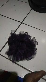 Product Review of Ikat Rambut Cepol Scrunchie Tile Jumbo Standar Ringan - Model Terbaru Karet Random kream tulle ikat rambut & scrunchie from D**e 0