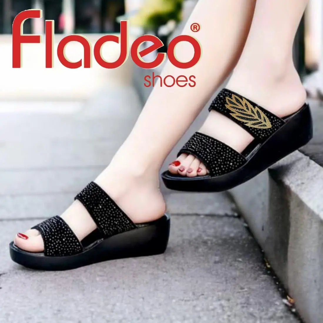 SANDAL WEDGES WANITA / SANDAL CASUAL WANITA MODEL SELOP BAN 2 Manik-Manik Sendal