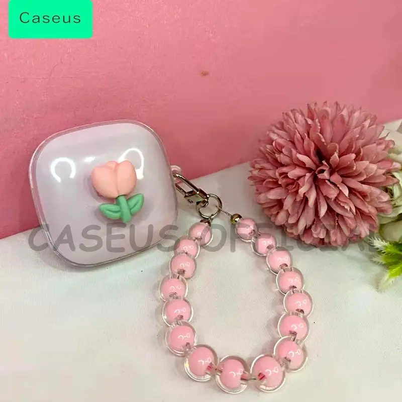 [HANYA CASE]Caseus Softcase For Baseus Bowie E16 Pelindung Case Berkarakter Lucu + Gantungan 3