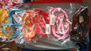 Product Review of Pet Leash Collar with Bell Printed Patch Dog Leash, Small Cat Leash 1 Cm Wide from c**🍀 1