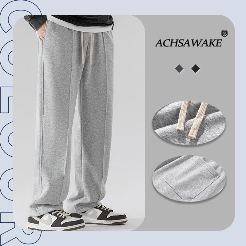 ACHSAWAKE Men's Loose Casual Pants and Sweatpants Korean Style Comfortable