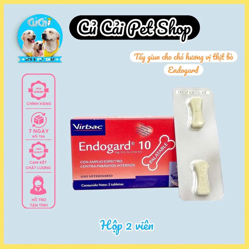 Viên Tẩy Giun Sán Virbac Endogard Hương Thịt Bò Cho Cún