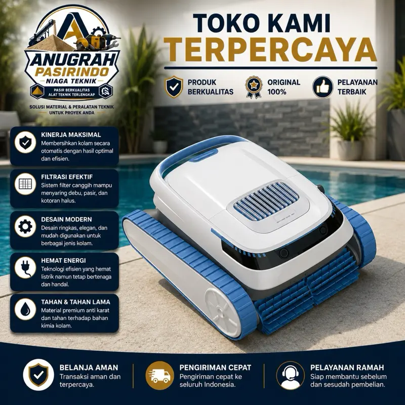 AIRROBO QD40 Cordless Robotic Pool Cleaner App Control Robot Pembersih Kolam Renang Wireless Otomatis