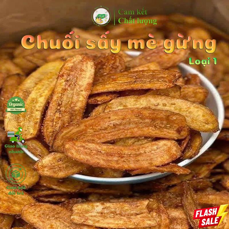 500g Chuối Sấy Mè Gừng Loại 1 – Giòn Rụm Đậm Vị – Ăn Là Ghiền – Đồ Ăn Vặt Ngon | VN FOOD
