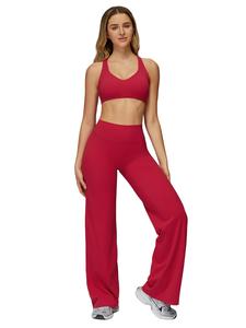 Conjunto de pantalones deportivos de yoga de cintura alta para mujer, fitness sexy con escote en V, leggings ajustados por debajo de la rodilla para primavera y otoño