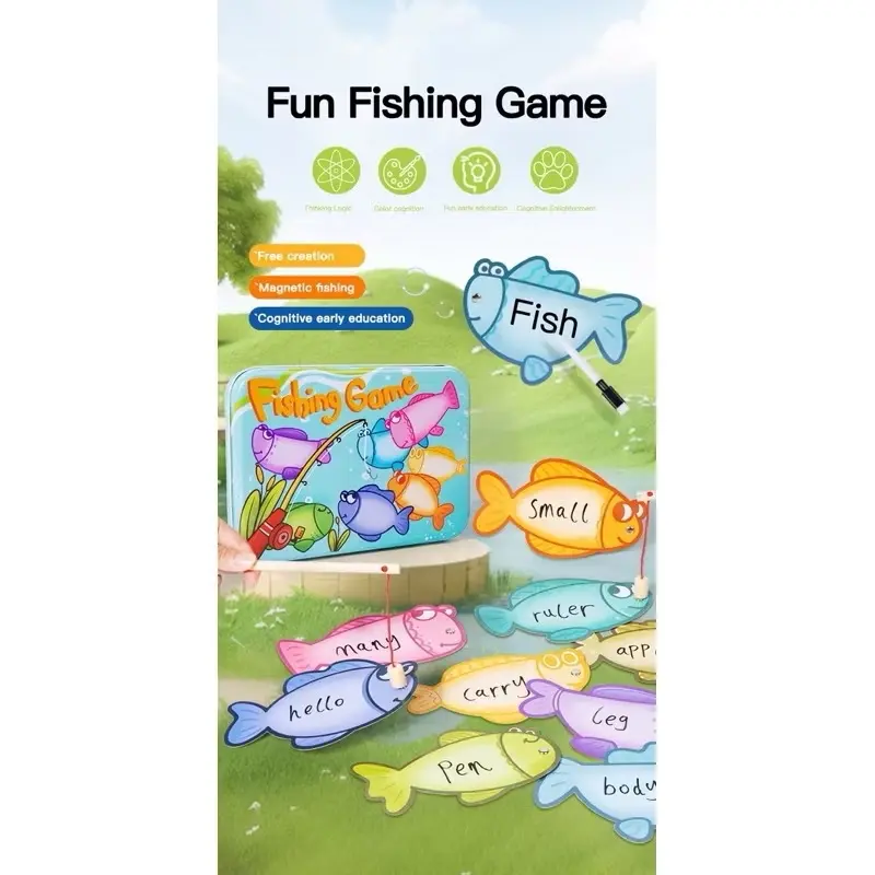 Fun Fishing Game Education + Magnetic Fishing + Free Creation Fishing + Cognitive Early Education + Mainan Edukasi Anak + Education Toys + Family Game + Kids Toys + Party Game 7