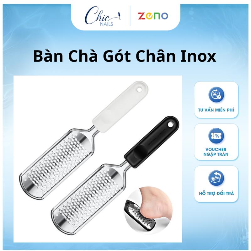  Chic Nails Bàn Chà Gót Chân Inox 304 Dụng Cụ Chà Gót Hiệu Quả Cho Vùng Da Chai Sần Thay Mặt Chà Dễ Dàng Chất Liệu Inox Không Gỉ Tổng Chiều Dài 32cm 