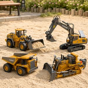 1/20ショウベルカー、ラジコンカー、砂遊び、エクスカベーター 、LEDライト、子供向け、おもちゃ、室内＆室外、男の子、砂場、誕生日＆クリスマスプレゼント（特別なお知らせ：この商品は全金属製ではありません）